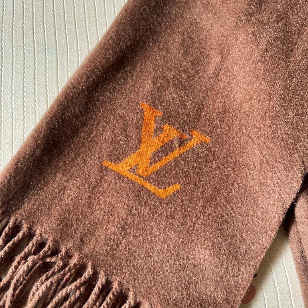 Louis Vuitton カシミヤ マフラー ブラウン