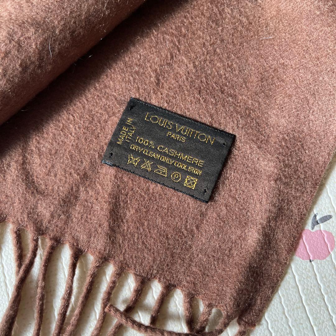 Louis Vuitton カシミヤ マフラー ブラウン
