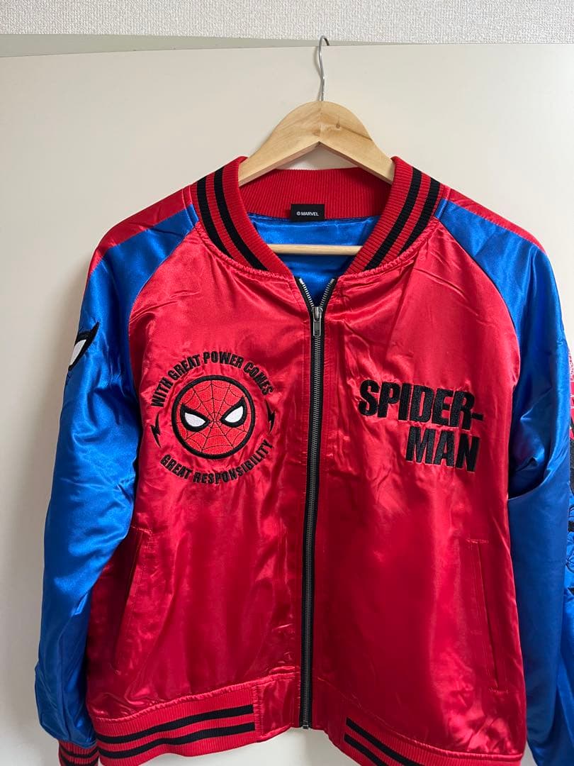 【MARVEL】スパイダーマン スタジャン Lサイズ オーバーサイズ 美品