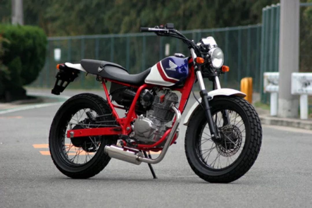 新品HMS ホンダ FTR223 100φ砲弾マフラーSUS (Type2)