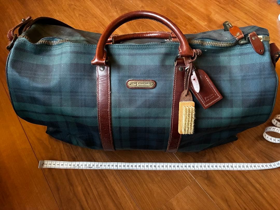 POLO RALPH LAUREN/PVC×レザー/ ボストンバック