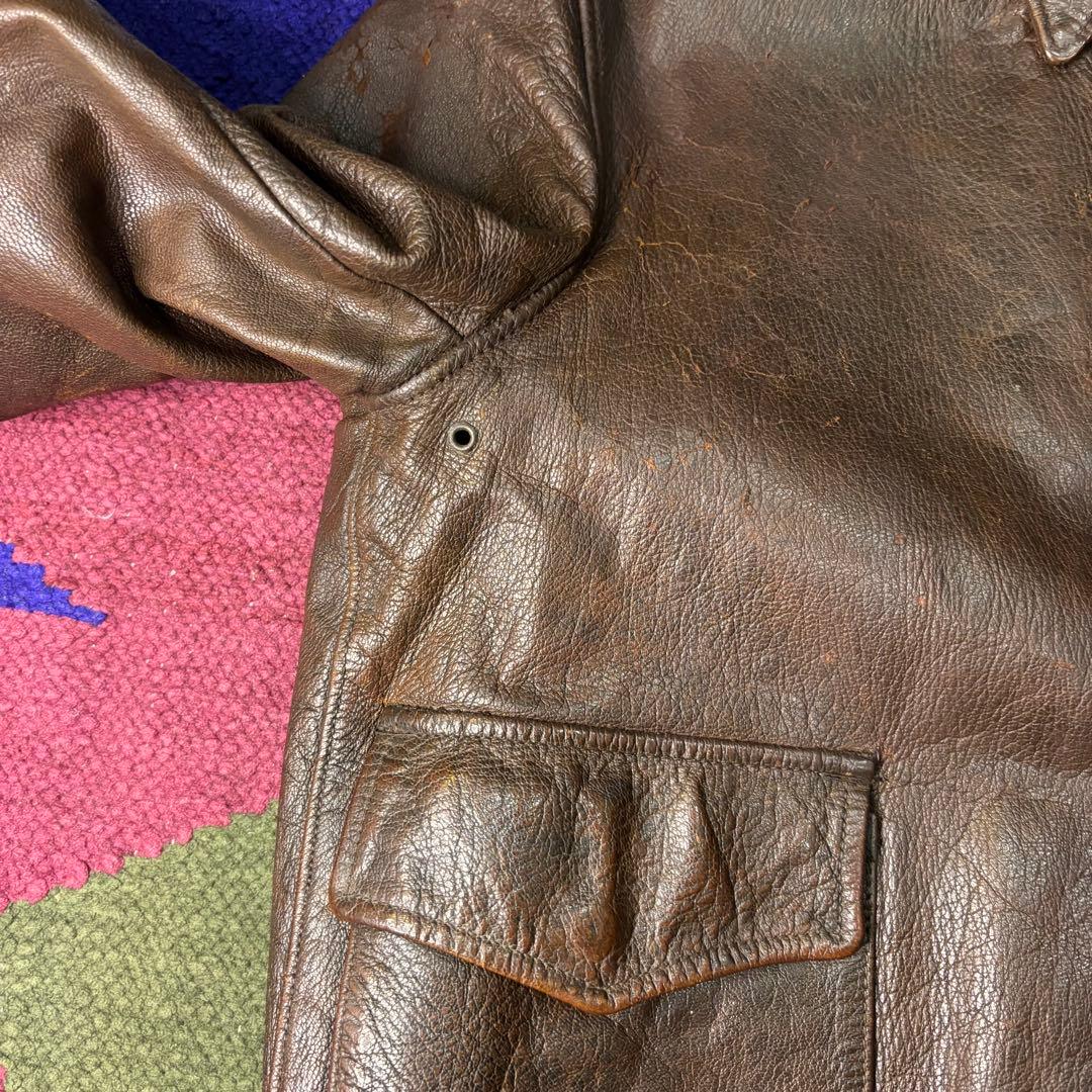 ジャケット・アウター 40s USARMY A-2 flight jacket hand paint