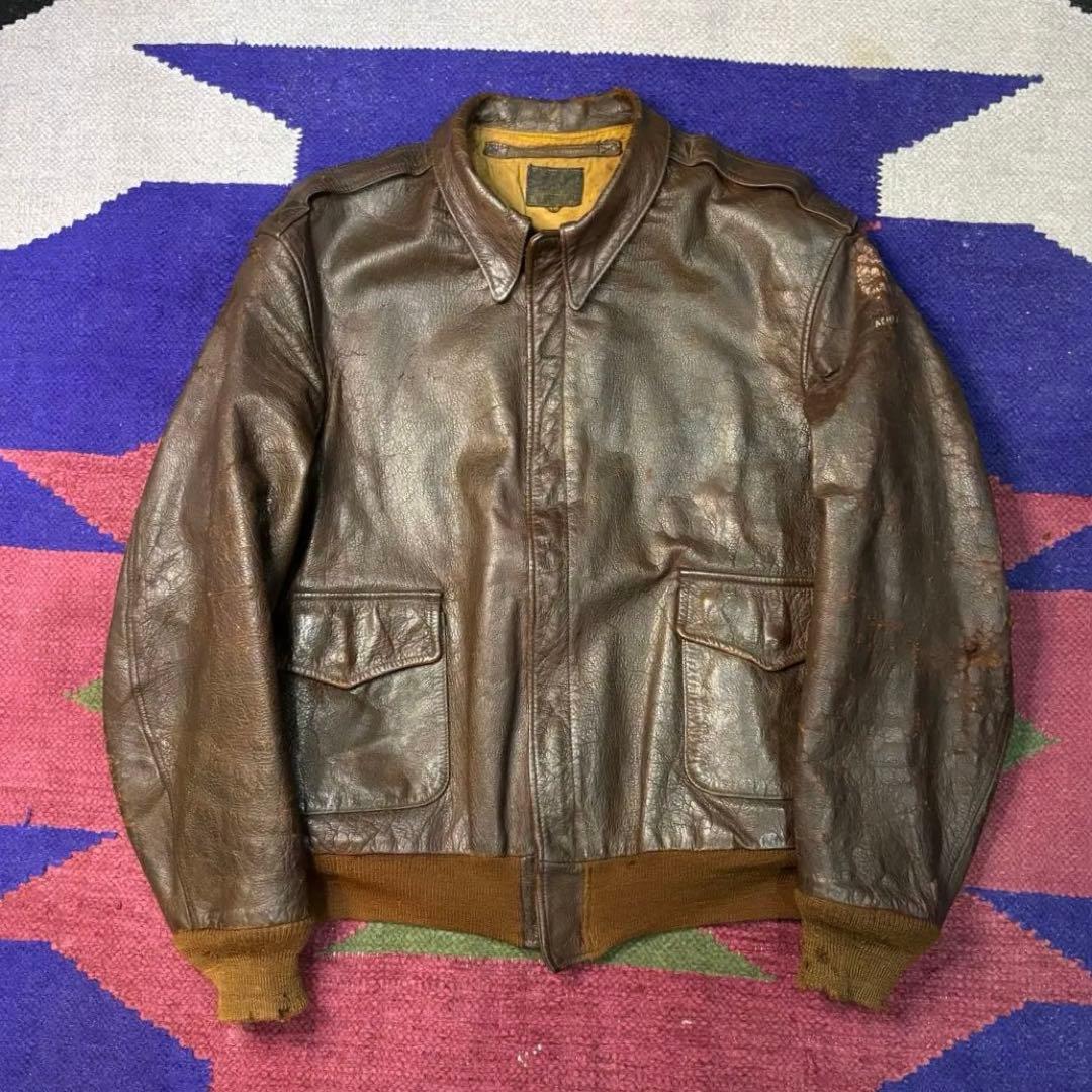 ジャケット・アウター 40s USARMY A-2 flight jacket hand paint