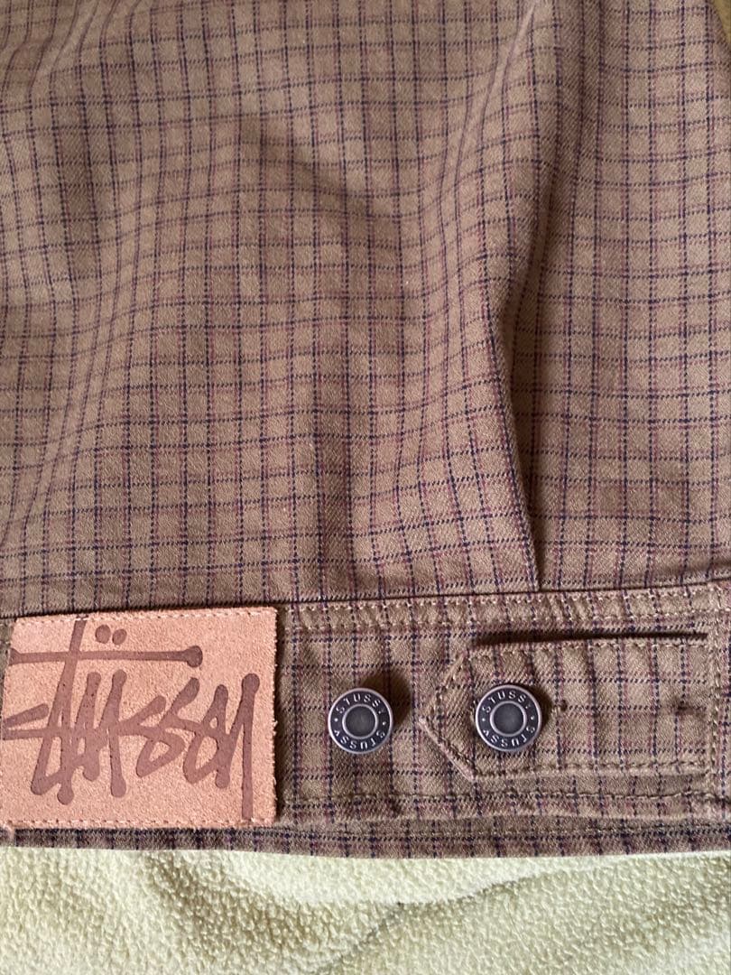 ガ*生様 stussy ステューシー オリーブ　チェック ガレージ ジャケット