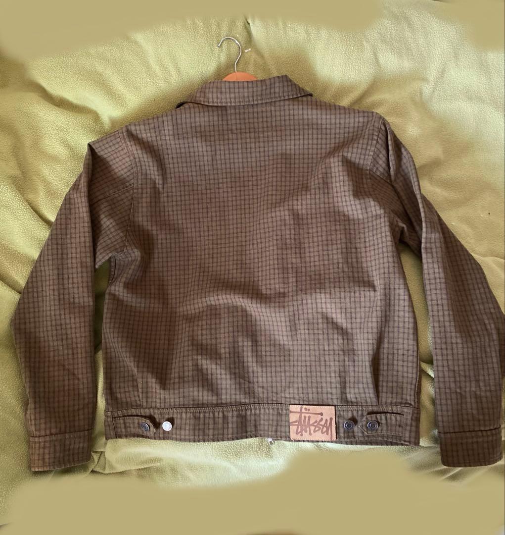 ガ*生様 stussy ステューシー オリーブ　チェック ガレージ ジャケット