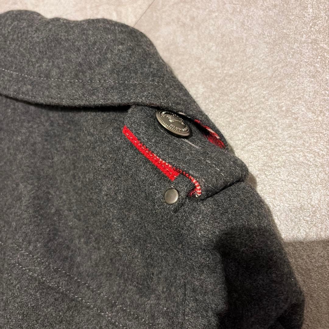 BURBERRY BLUE LABEL グレー ピーコート 38