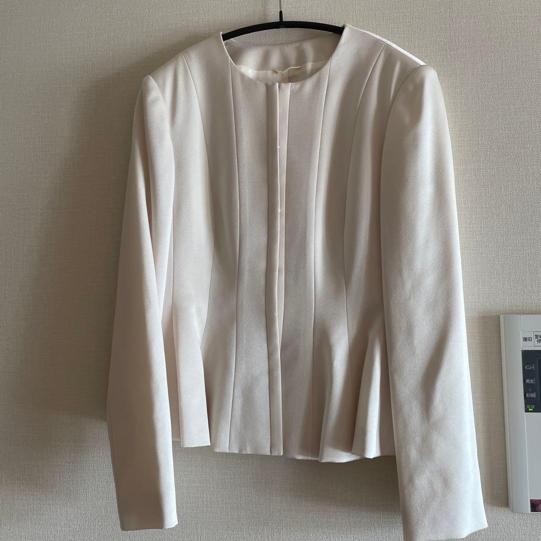 ANAYI ノーカラージャケット ベージュ　38