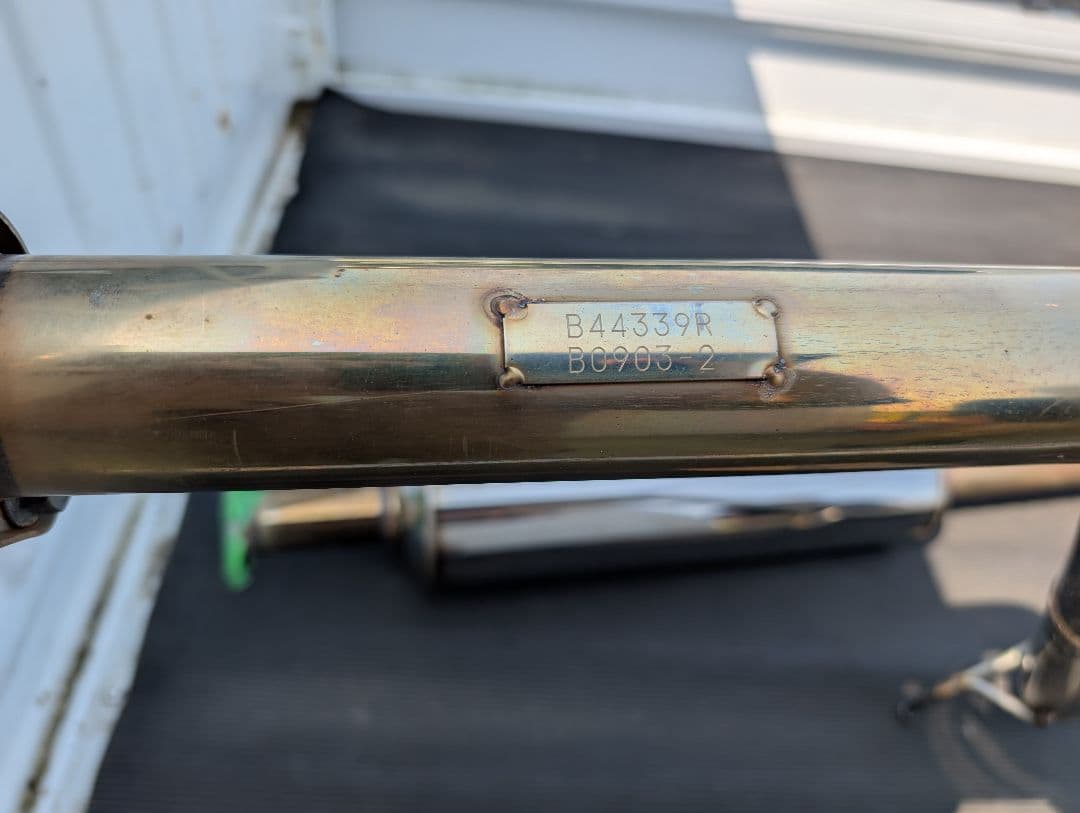 トヨタbBQNC21ステンレススチール シングル出しマフラー本体+センターパイプ