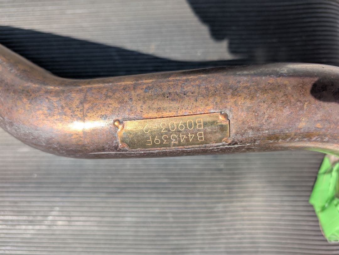 トヨタbBQNC21ステンレススチール シングル出しマフラー本体+センターパイプ