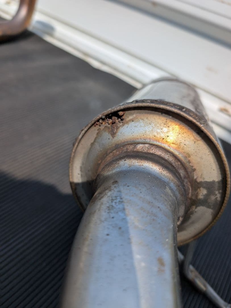 トヨタbBQNC21ステンレススチール シングル出しマフラー本体+センターパイプ