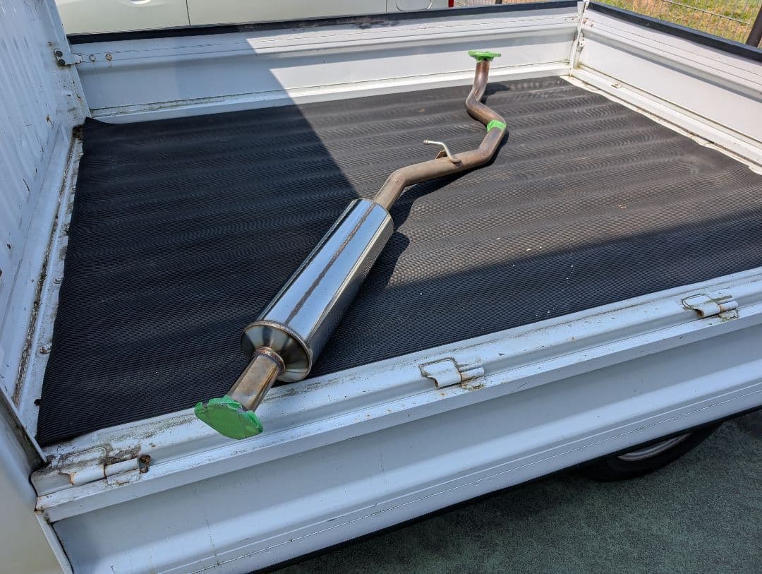 トヨタbBQNC21ステンレススチール シングル出しマフラー本体+センターパイプ