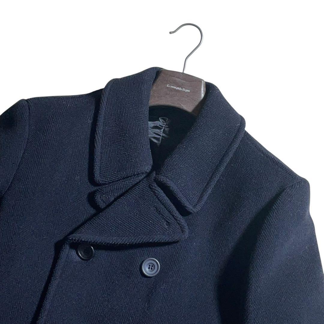 美品 超希少 ムーアブルック ヘリンボーン メンズ キルティング ピーコート