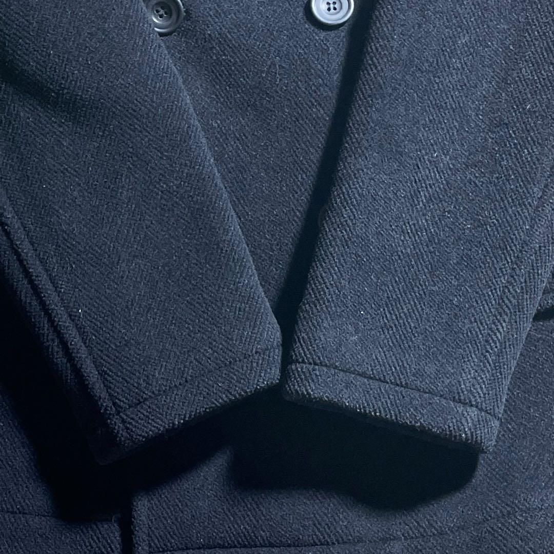 美品 超希少 ムーアブルック ヘリンボーン メンズ キルティング ピーコート