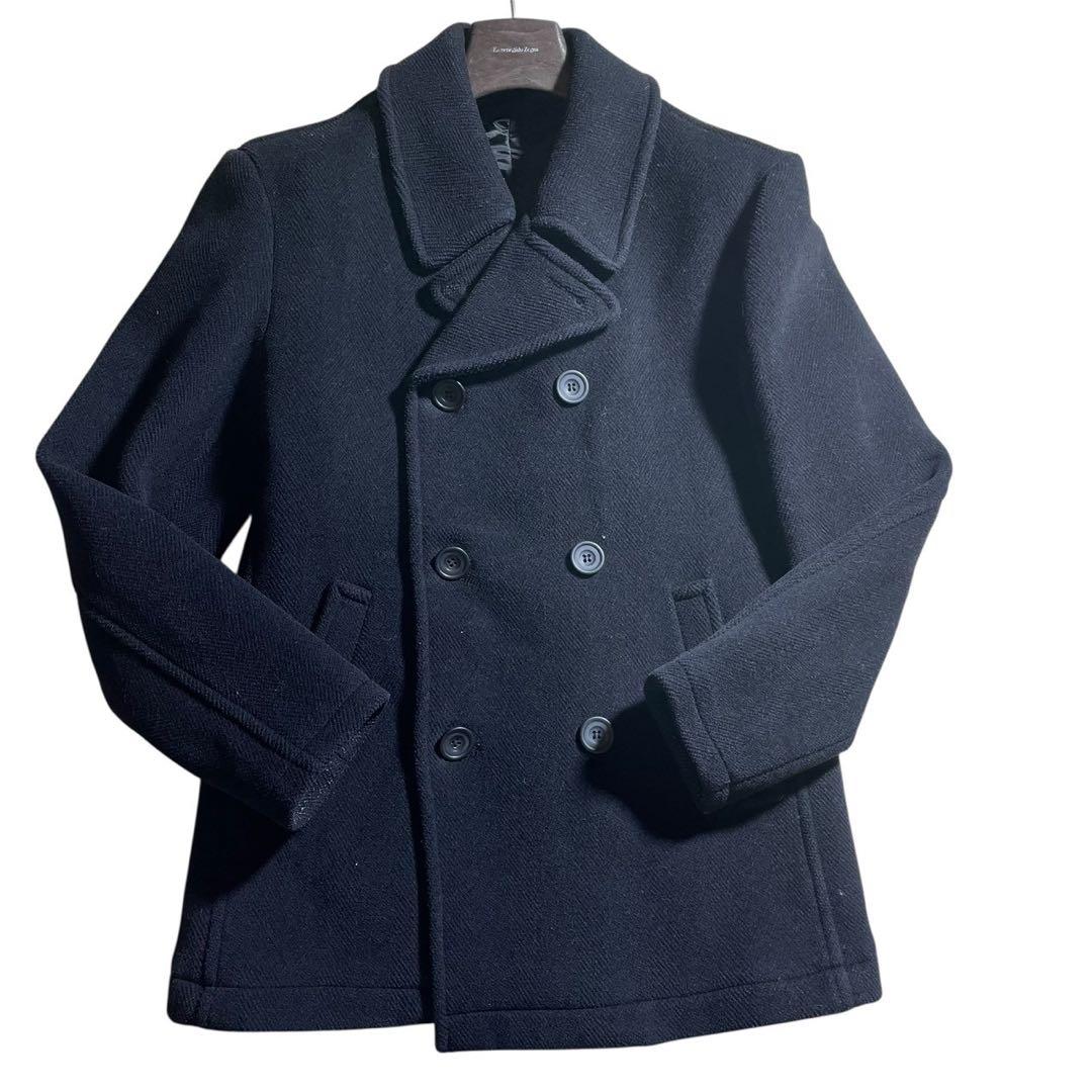 美品 超希少 ムーアブルック ヘリンボーン メンズ キルティング ピーコート