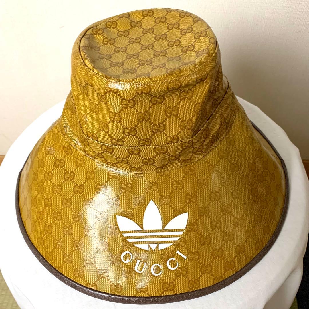 【未使用・訳あり】adidas GUCCI バケットハット　帽子　M 57cm