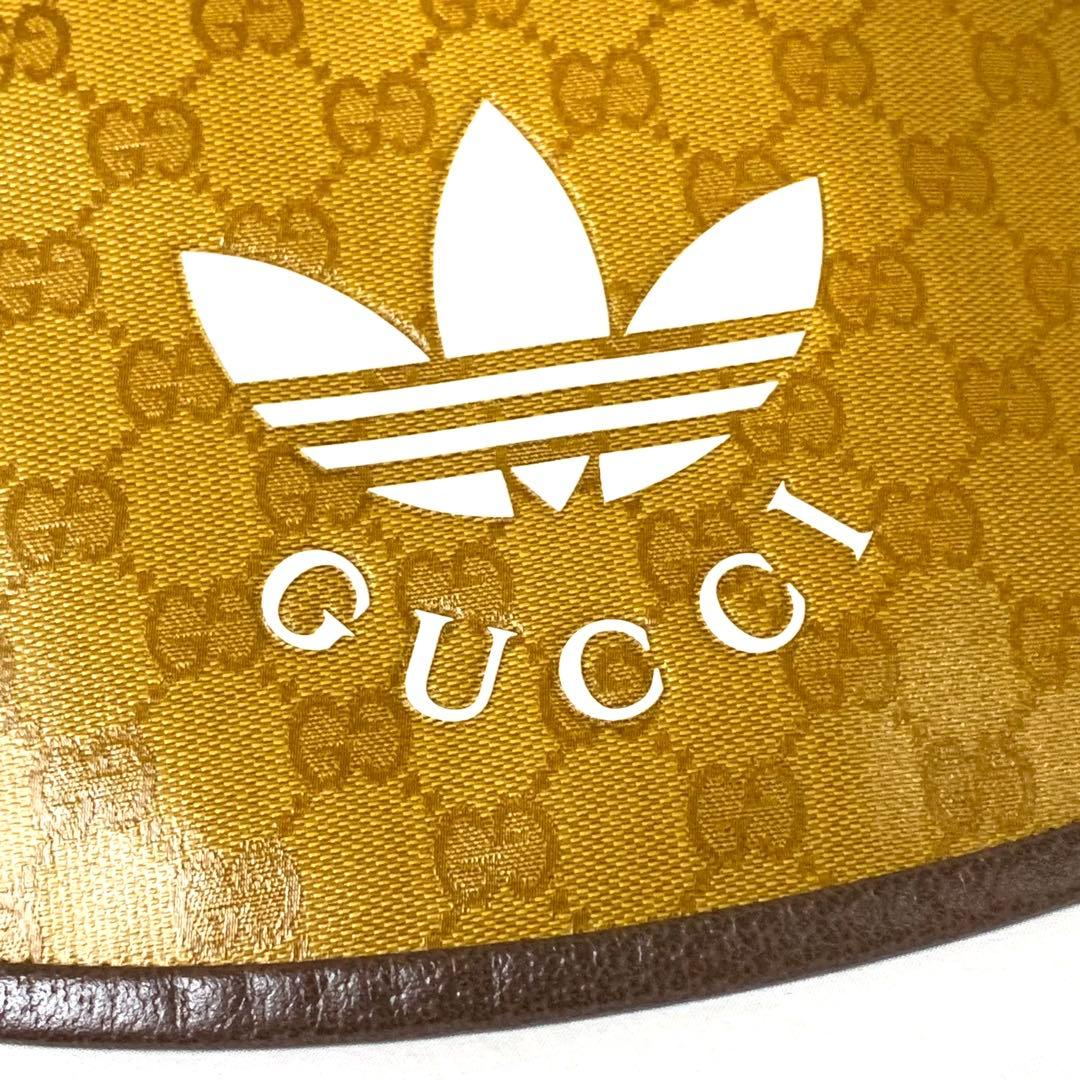【未使用・訳あり】adidas GUCCI バケットハット　帽子　M 57cm