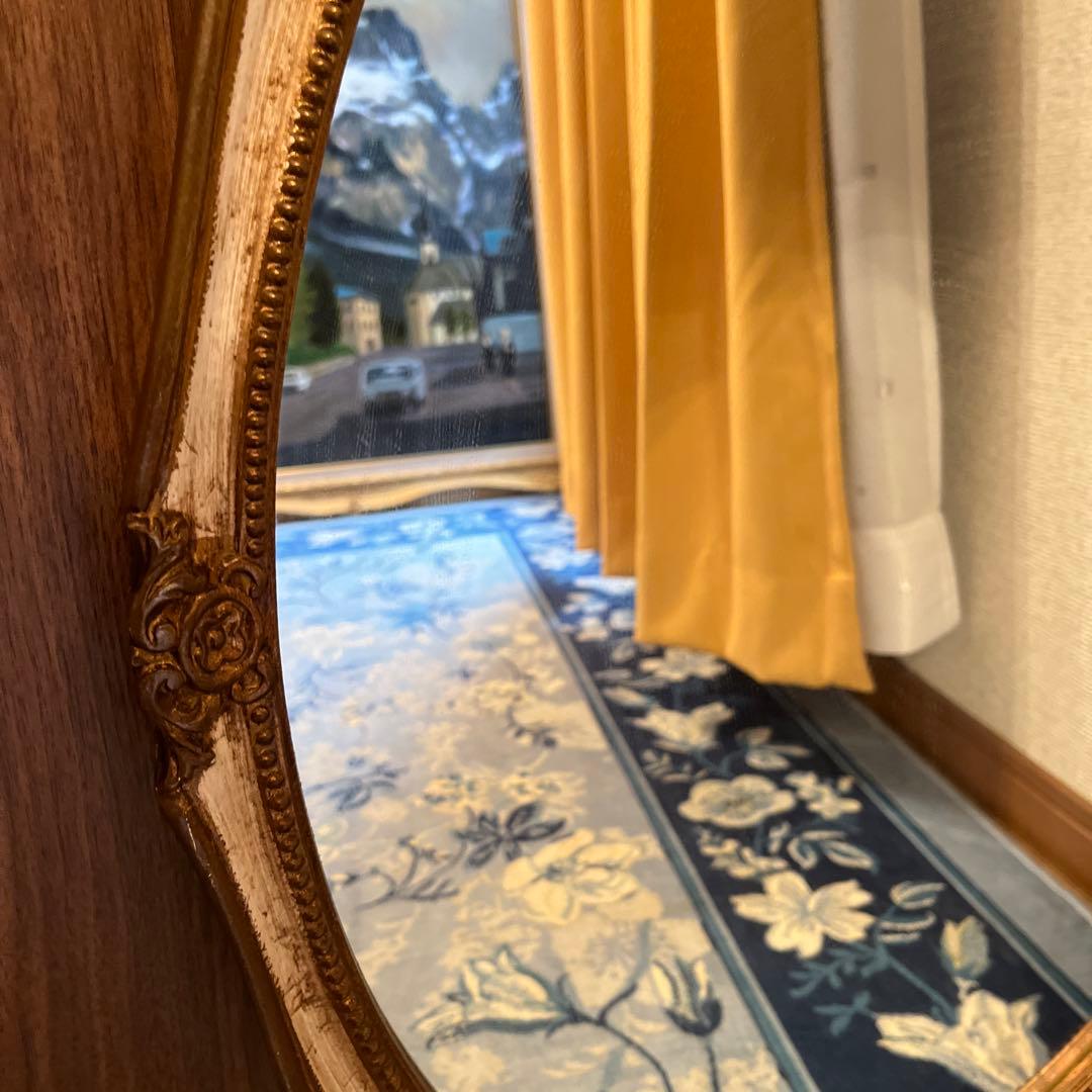 【ゆし】壁掛けオーバルミラー