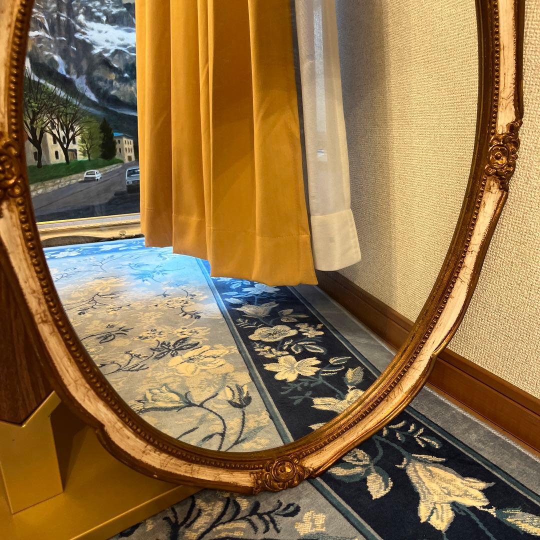 【ゆし】壁掛けオーバルミラー