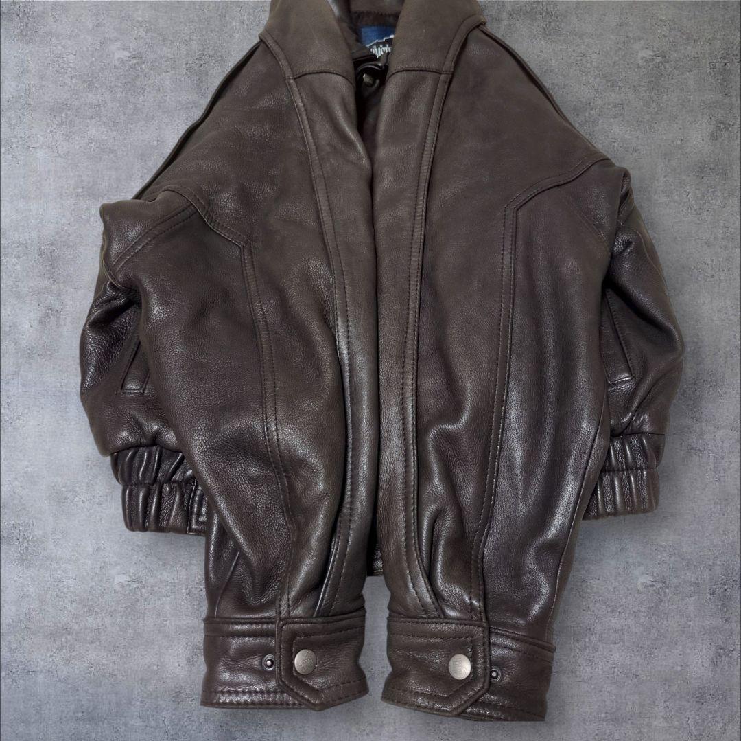 希少素材✨鹿革 ヴィンテージ A-2 フライトジャケット 90s 短丈 レザー