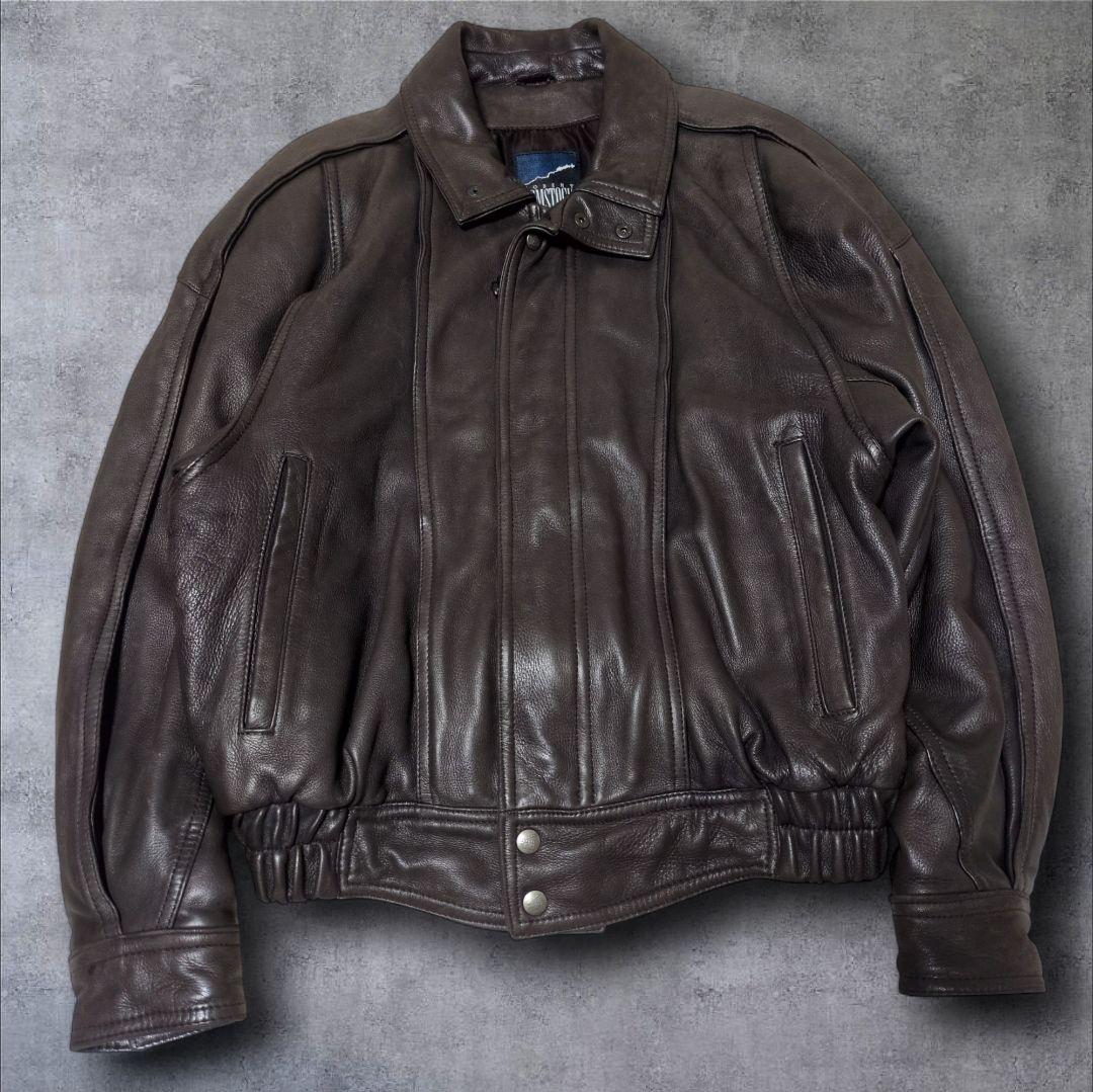 希少素材✨鹿革 ヴィンテージ A-2 フライトジャケット 90s 短丈 レザー