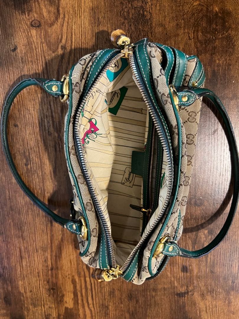 GUCCI グッチ　ミニボストンバッグ　グリーン