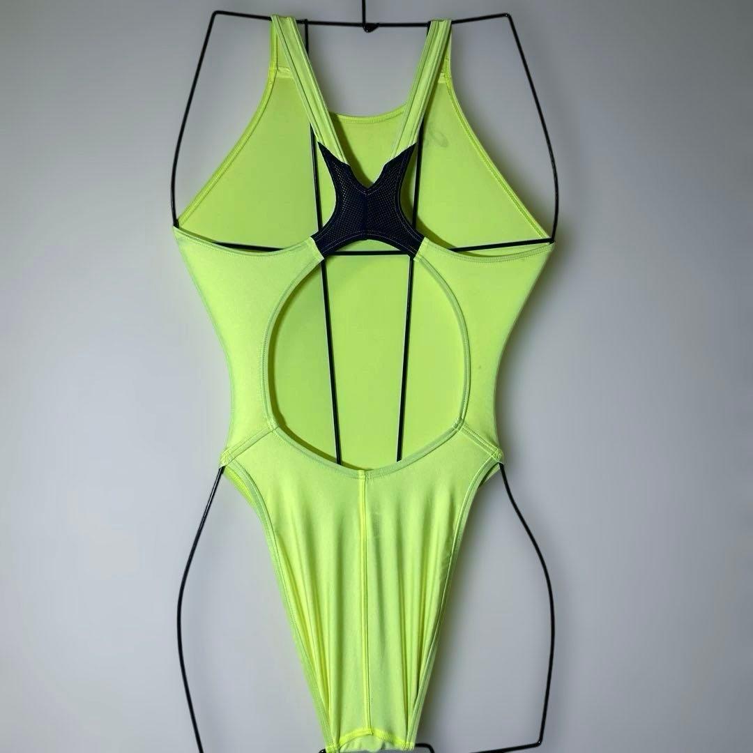 asics アシックス　競泳水着　レディース　蛍光イエロー　ハイドロ系　Sサイズ