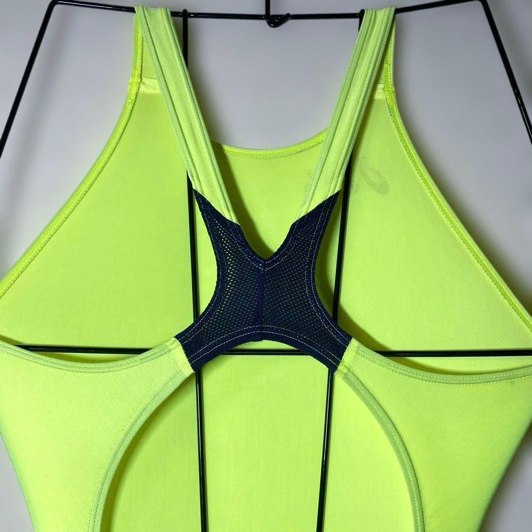 asics アシックス　競泳水着　レディース　蛍光イエロー　ハイドロ系　Sサイズ