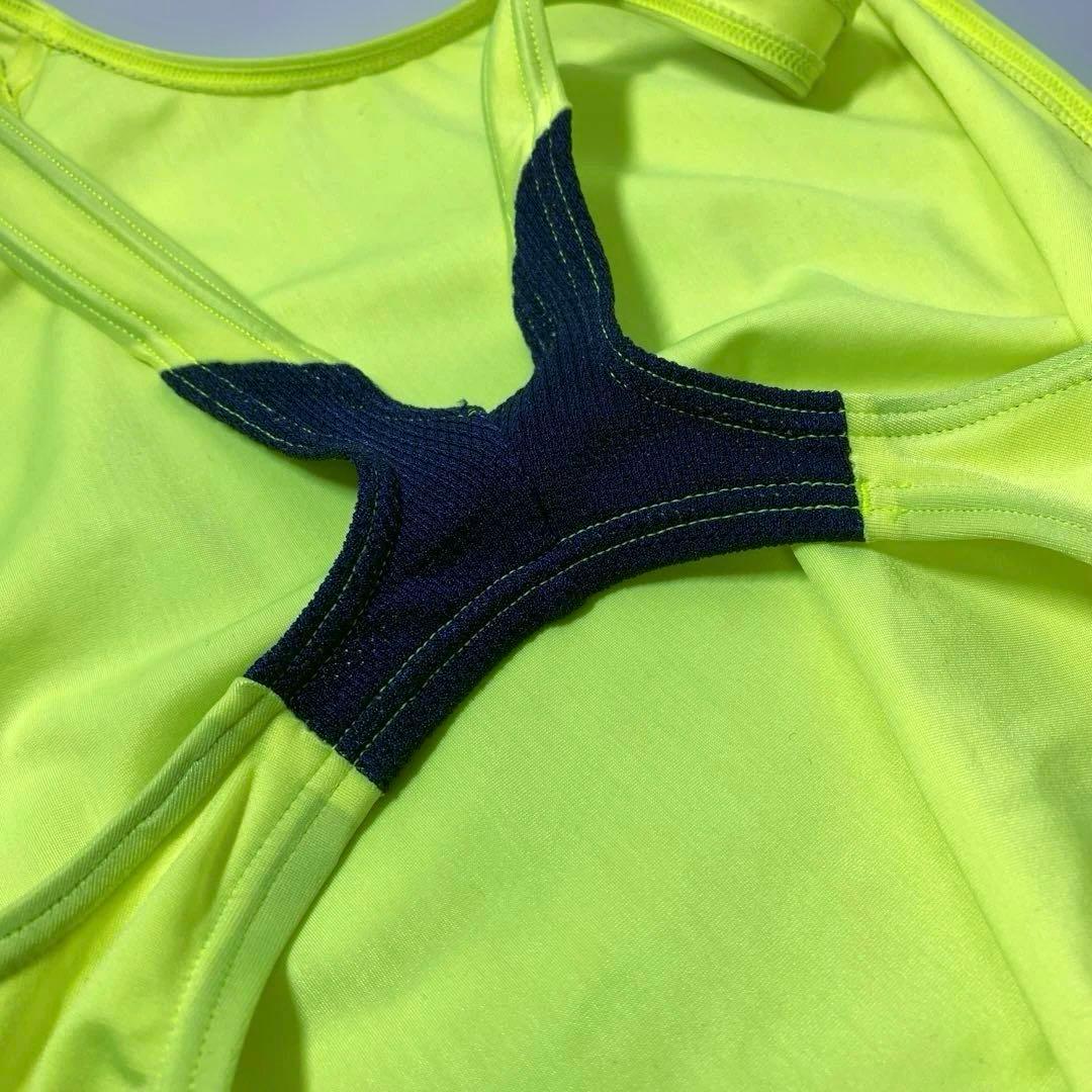 asics アシックス　競泳水着　レディース　蛍光イエロー　ハイドロ系　Sサイズ