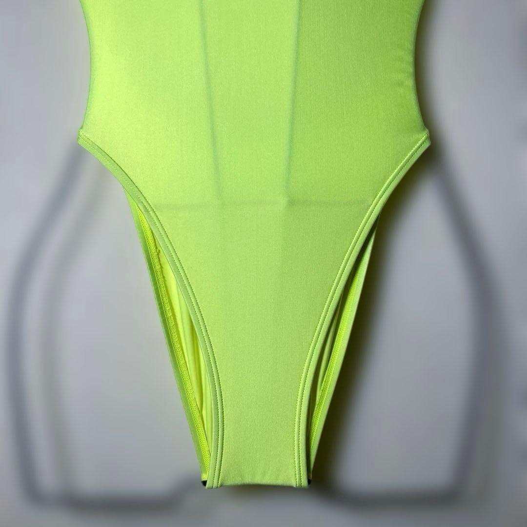 asics アシックス　競泳水着　レディース　蛍光イエロー　ハイドロ系　Sサイズ