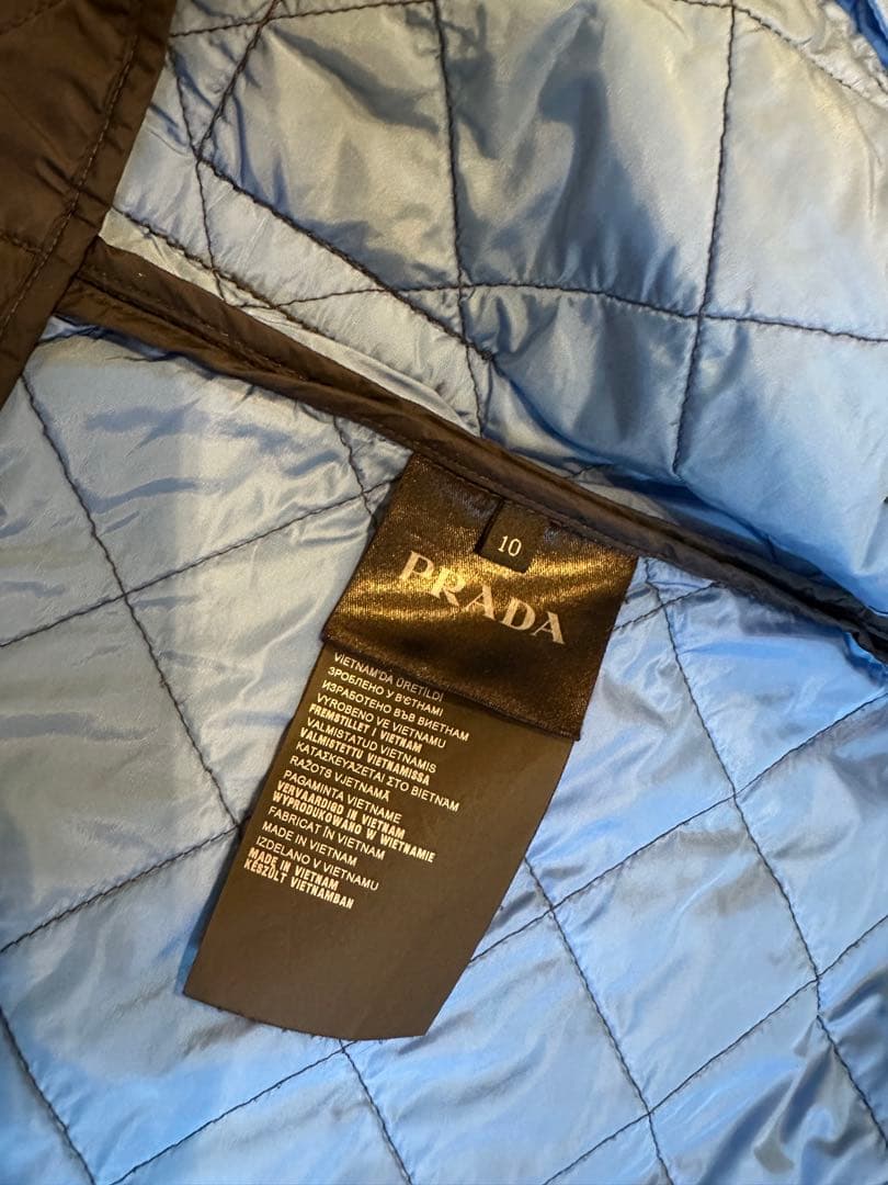 PRADA プラダ　キルティングジャケット 10サイズネイビー/ブルー