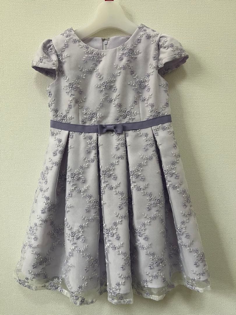 ジャケット付き薄紫ドレス 110cm　ブランド【petit main】4点セット