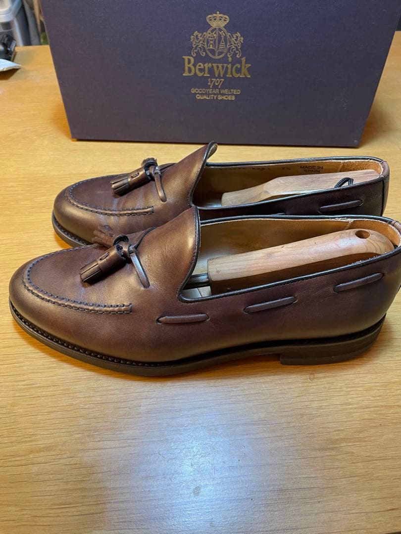 Berwickバーウィック8491：タッセルローファー/UK7.5(27cm)