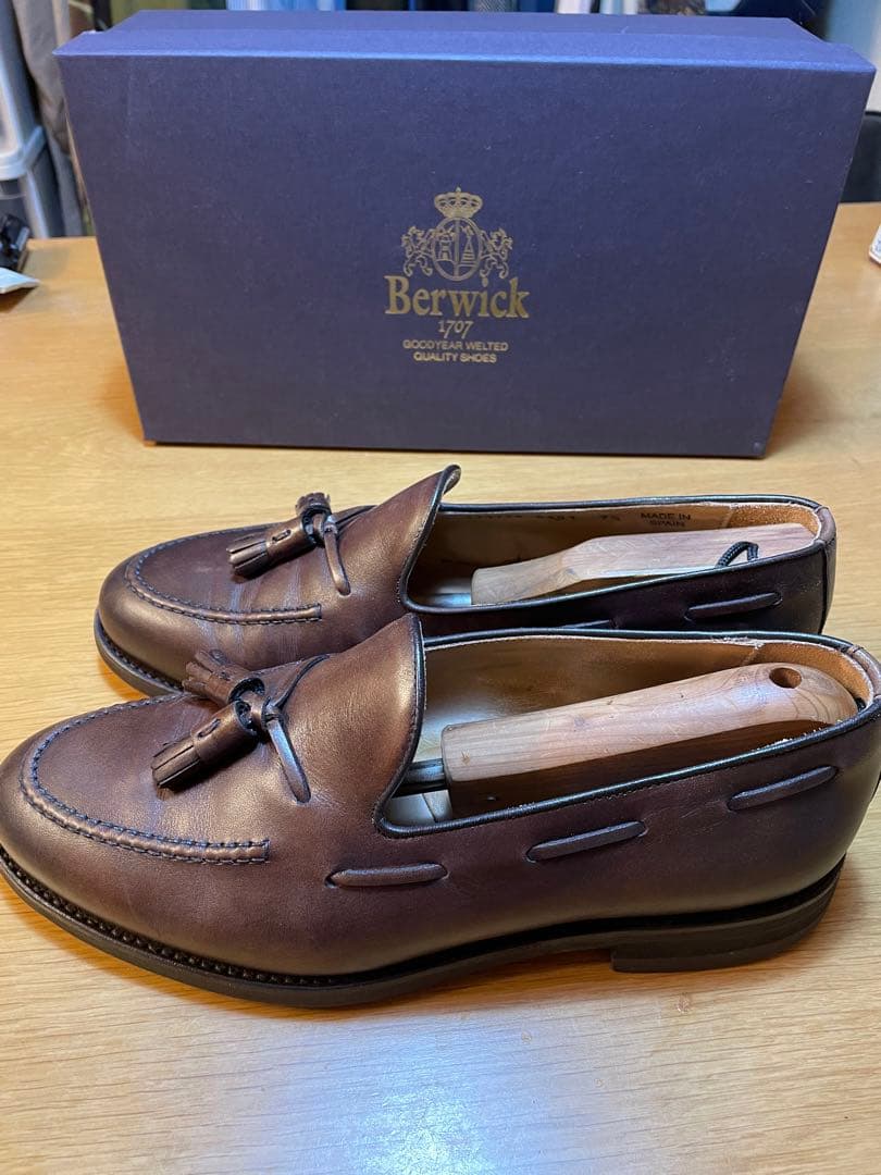 Berwickバーウィック8491：タッセルローファー/UK7.5(27cm)