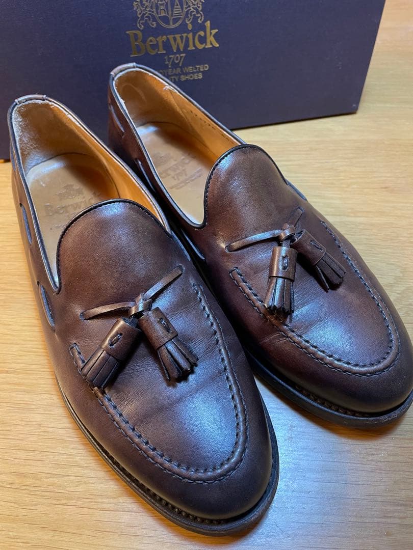 Berwickバーウィック8491：タッセルローファー/UK7.5(27cm)