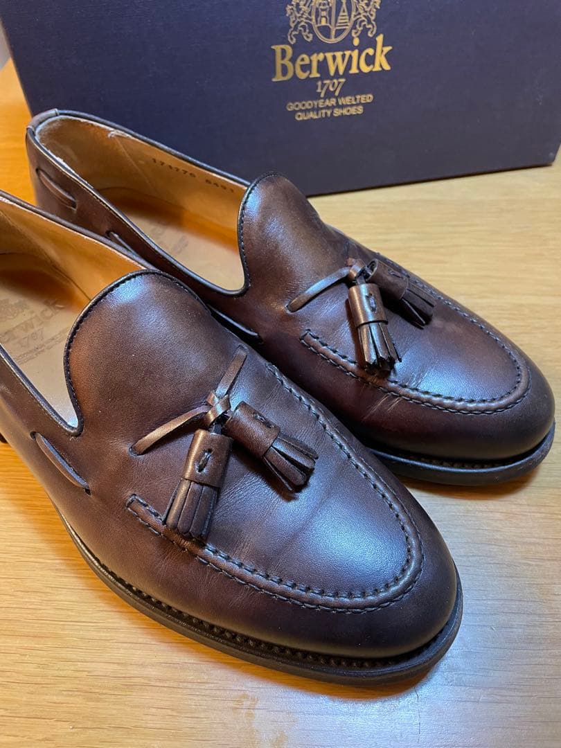 Berwickバーウィック8491：タッセルローファー/UK7.5(27cm)