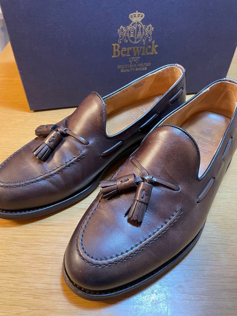 Berwickバーウィック8491：タッセルローファー/UK7.5(27cm)