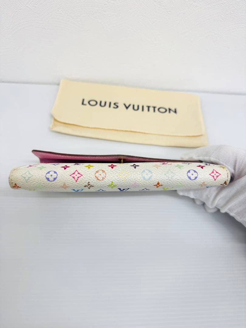 LOUIS VUITTON マルチカラー 長財布 ホワイト 箱袋付