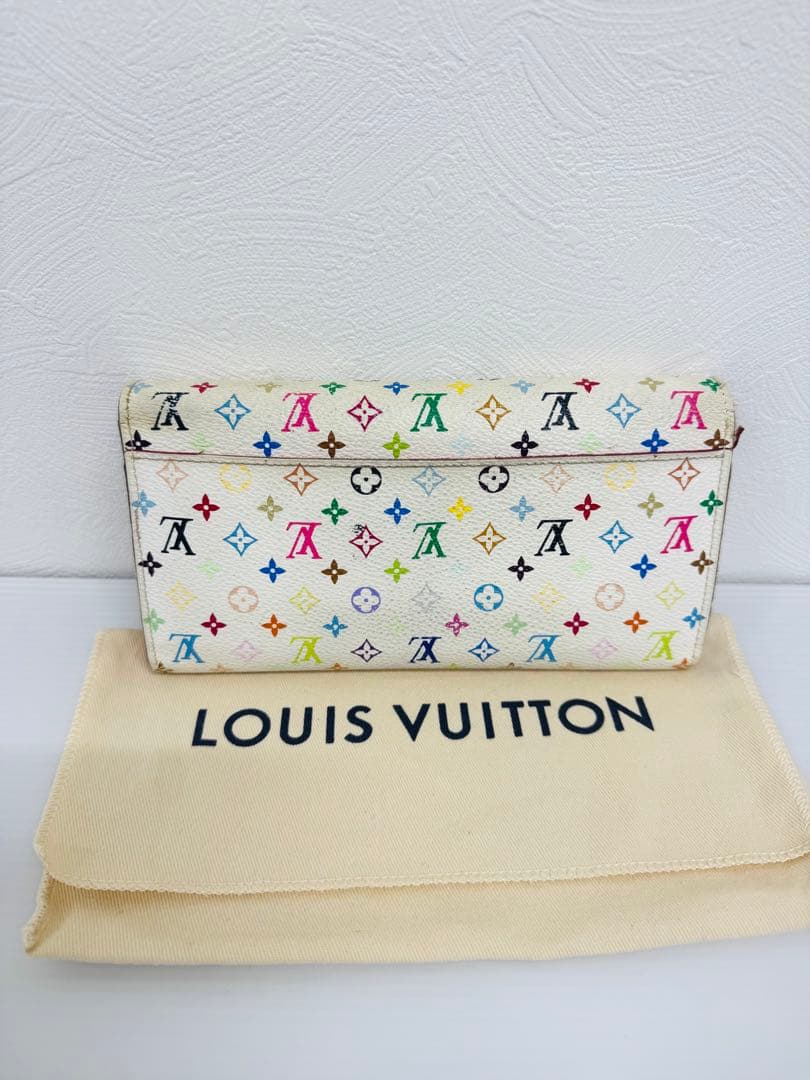 LOUIS VUITTON マルチカラー 長財布 ホワイト 箱袋付