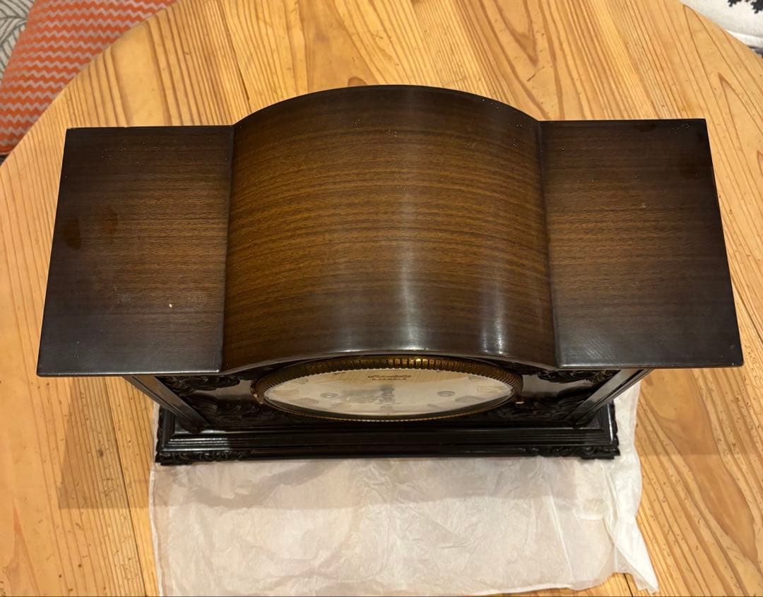 愛知時計 AICHI TOKEI ゼンマイ式 置時計 アンティーク 昭和レトロ