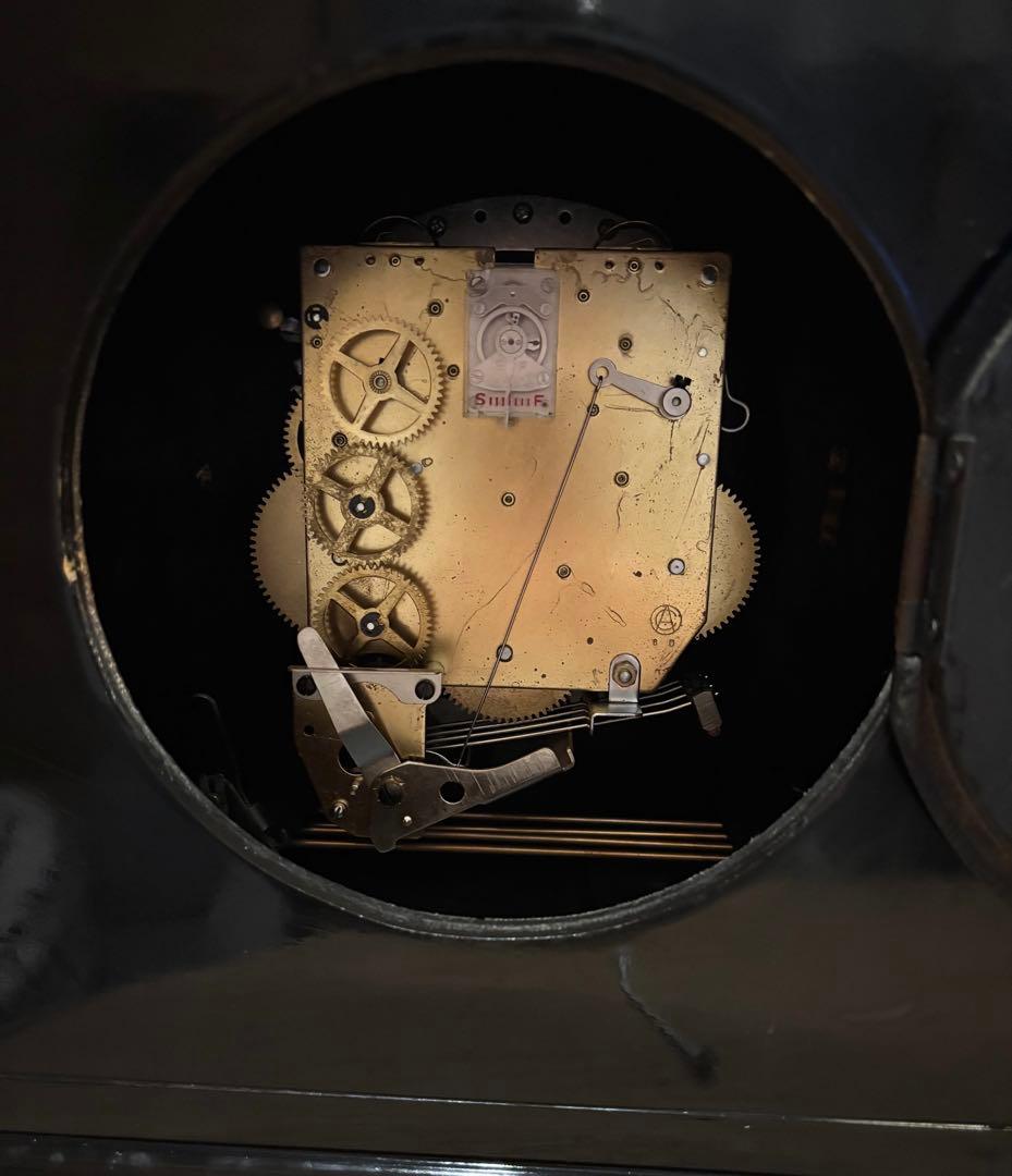 愛知時計 AICHI TOKEI ゼンマイ式 置時計 アンティーク 昭和レトロ