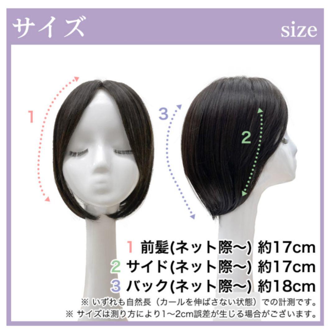 アクアドール　人毛100％　部分ウィッグ　6分ウィッグ　新品未使用