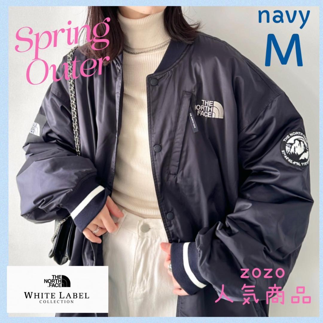 【特価!!】ホワイトレーベル　ノースフェイス　スタジャン　ネイビー　М