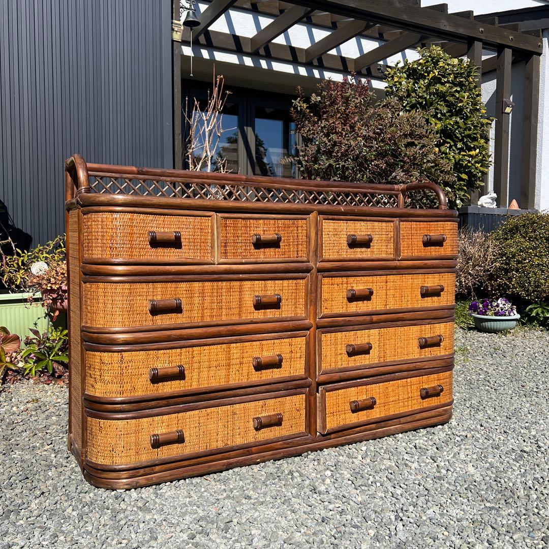 蝶子です。昭和レトロ エスニック アジアン 籐家具 ラタン 古民具 古道具