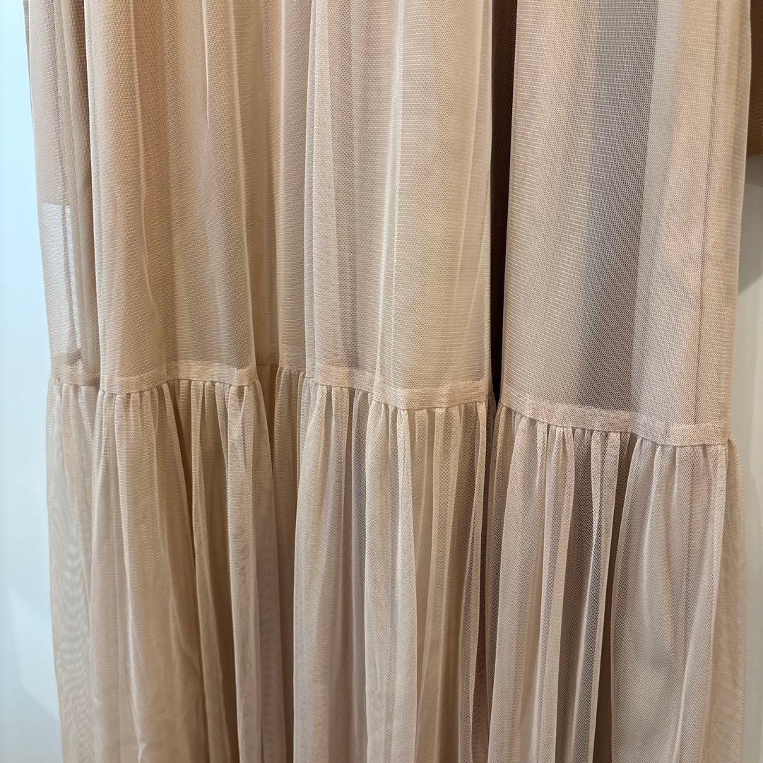 【オケージョン】CAPRICIEUX LE'MAGEチュールハイネックワンピース