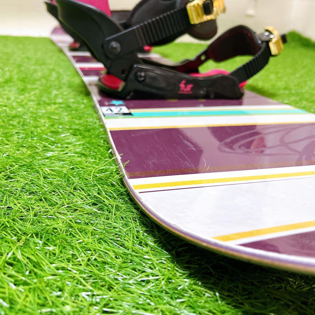 53【レディース3点・ブーツ極美品】HEAD 142cm 24cm スノーボード