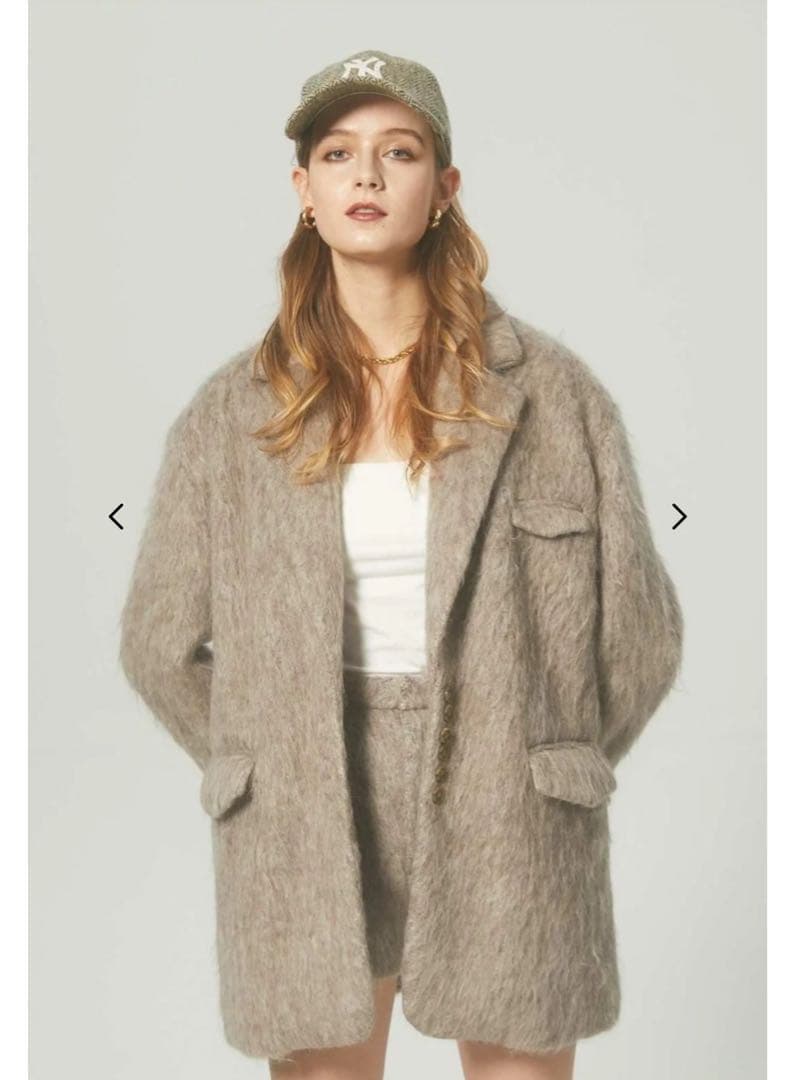 thetoe chamonix shaggy jacket/camel/Sサイズ