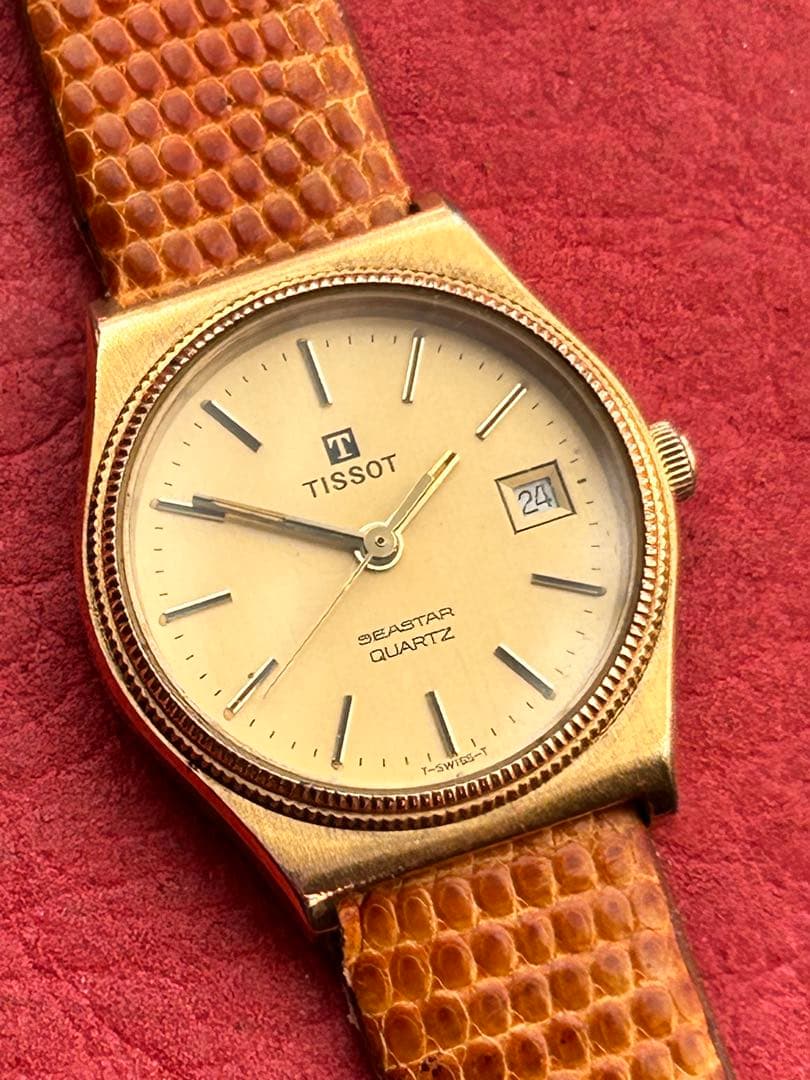 TISSOT ティソSeastar Quartz 新品電池、ベルト交換済み