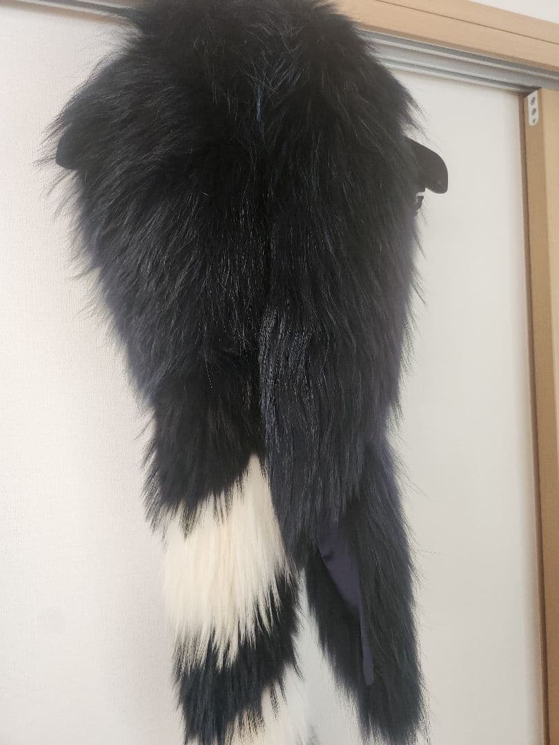 OFF-WHITE ブラックファーポンチョ