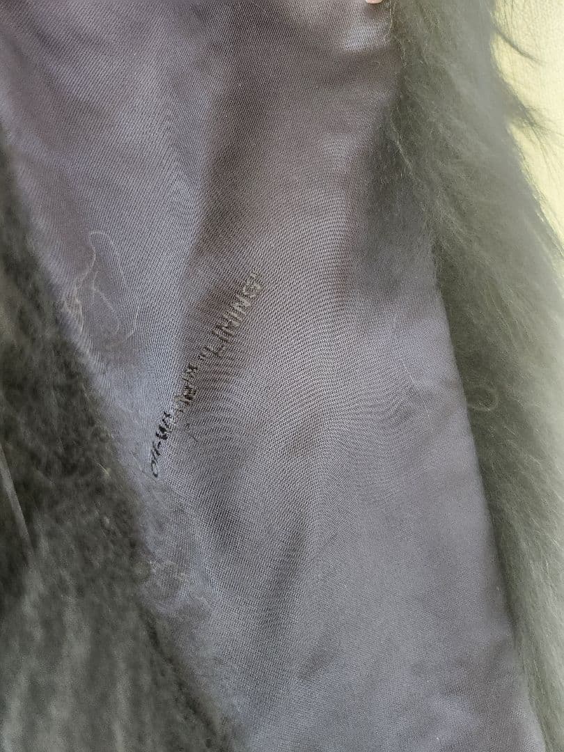 OFF-WHITE ブラックファーポンチョ