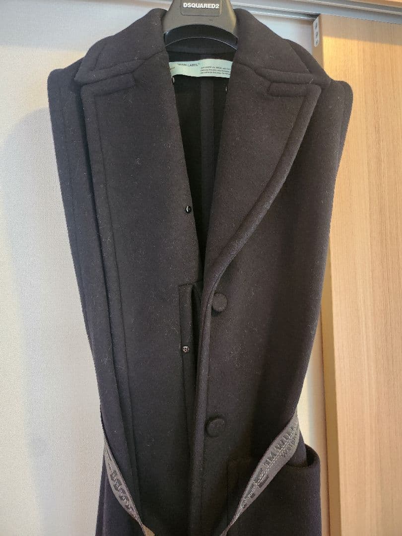 OFF-WHITE ブラックファーポンチョ